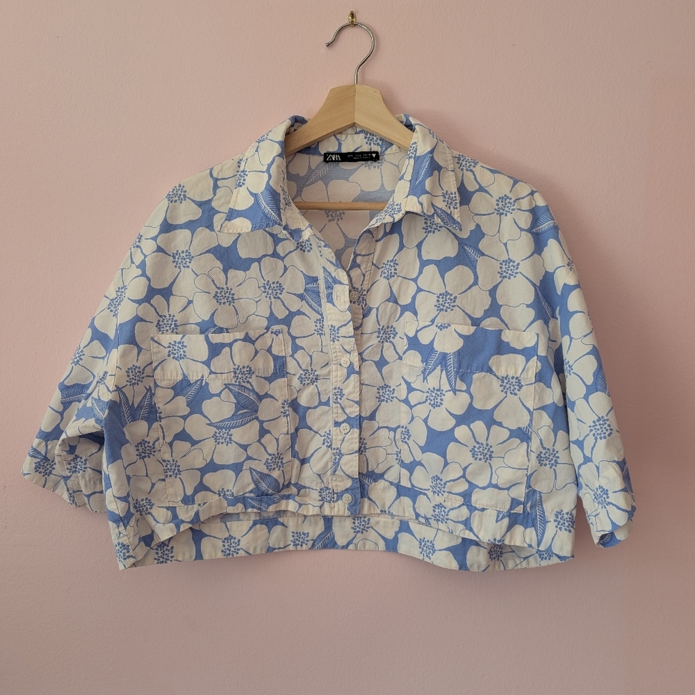 EUC Zara Crop Top Size Large